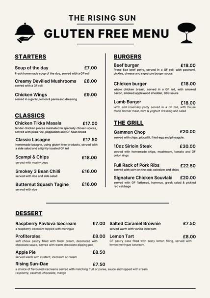 Buffet Menu 1